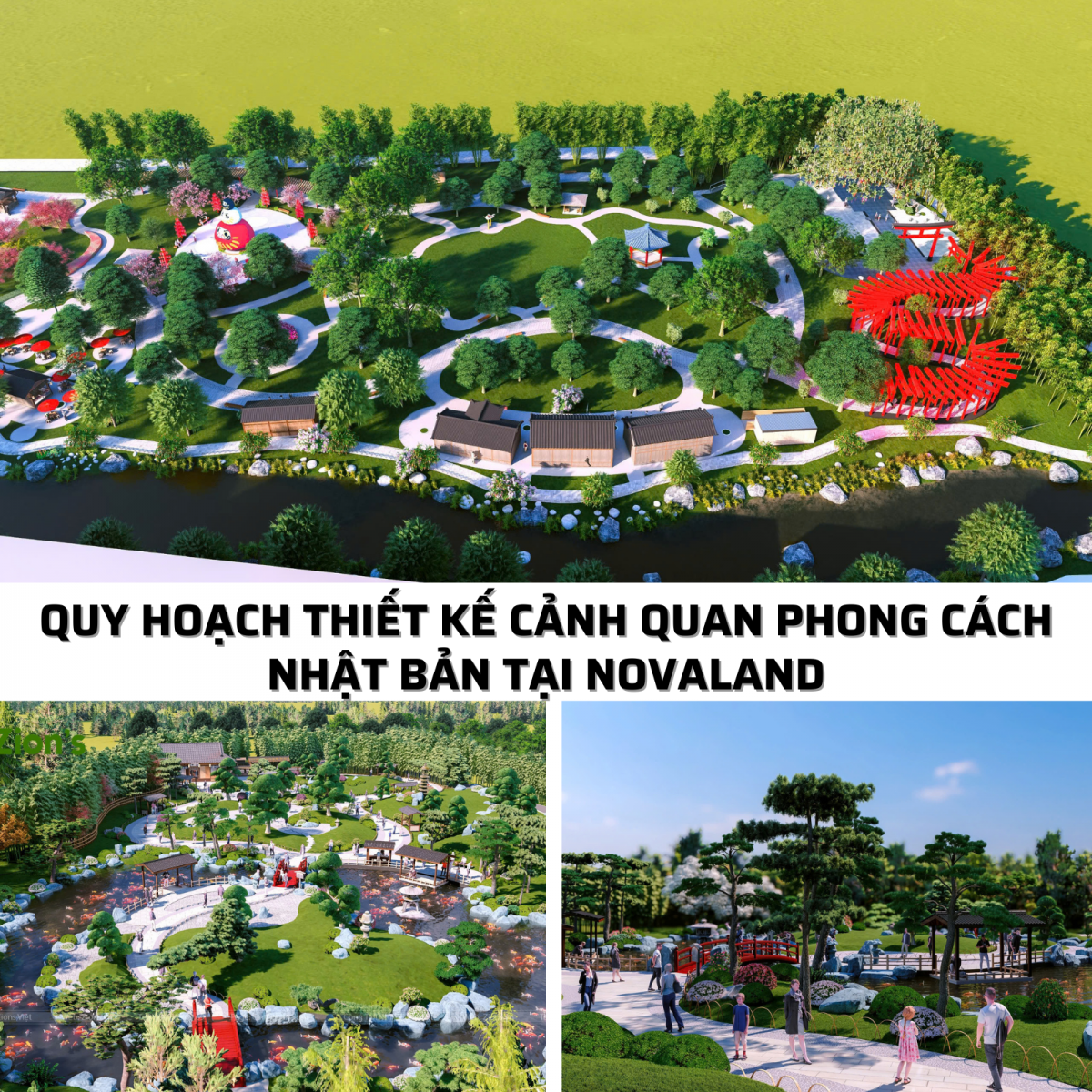 Quy hoạch thiết kế cảnh quan phong cách Nhật Bản tại Novaland